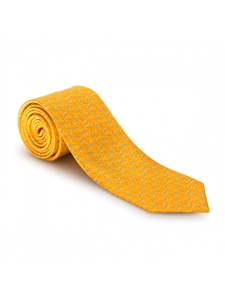 Yellow & Green Geometric Carmel Print Best of Class Tie | Best of Class Ties Collection | Sam's Tailoring Fine Men Clothing