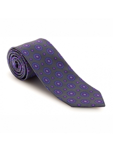 Grey, Purple & Lavender Medallion Best of Class Tie | Best of Class Ties Collection | Sam's Tailoring Fine Men Clothing