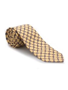 Yellow, Blue & Orange Carmel Print Best of Class Tie | Best of Class Ties Collection | Sam's Tailoring Fine Men Clothing