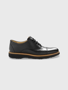 Black Leather / Black Sole Market Cap Dress Shoes | Men's Dress Shoes | Sam's Tailoring Fine Men Clothing