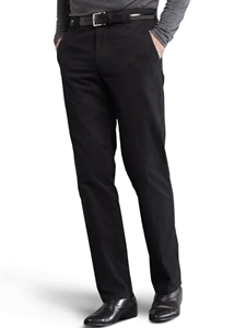 Black Roma Regular Fit Soft Cotton Chino | Meyer Trousers/Chinos |  Sam's Tailoring Fine Men Clothing