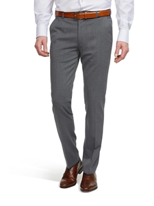 Grey Oslo Gabardine Wool Trouser | Meyer Trousers/Chinos |  Sam's Tailoring Fine Men Clothing