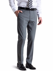 Light Grey Bonn Feingabardine Bi Stretch Trouser | Meyer Trousers/Chinos |  Sam's Tailoring Fine Men Clothing