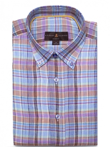 Blue and Pink Plaid Anderson II Classic Sport Shirt | Robert Talbott Fall Sport Shirts Collection  | Sam's Tailoring Fine Men Clothing