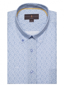 Sky Blue Floral Print Derby Classic Sport Shirt | Robert Talbott Fall Sport Shirts Collection  | Sam's Tailoring Fine Men Clothing