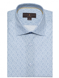 Sky Blue Floral Print Crespi IV Tailored Sport Shirt | Robert Talbott Fall Sport Shirts Collection  | Sam's Tailoring Fine Men Clothing