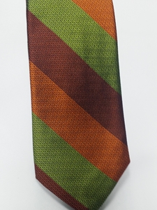 Wine, Orange and Green Stripe Estate Tie | Estate Ties Collection | Sam's Tailoring Fine Men Clothing