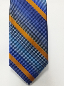 Blue, Sky blue and Orange Stripe Estate Tie | Estate Ties Collection | Sam's Tailoring Fine Men Clothing