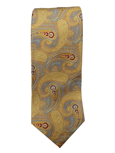 Robert Talbott Yellow With Paisley Pattern 7 Fold Sudbury Tie 321123-06|Sam's Tailoring Fine Men's Clothing