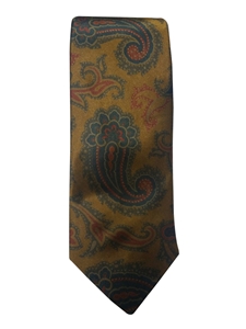 Robert Talbott Golden, Red And Green Paisley Pattern Estate Ambassador Tie 321123-43|Sam's Tailoring Fine Men's Clothing
