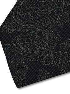 Black, Purple & Gold Sartorial Silk Tie | Italo Ferretti Fine Ties Collection | Sam's Tailoring