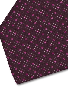 Violet, Pink & White Sartorial Silk Tie | Italo Ferretti Fine Ties Collection | Sam's Tailoring