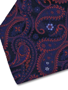 Black, Orange & Blue Sartorial Silk Tie | Italo Ferretti Fine Ties Collection | Sam's Tailoring