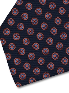 Black, Blue & Orange Sartorial Silk Tie | Italo Ferretti Fine Ties Collection | Sam's Tailoring