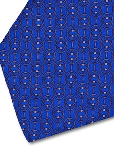 Blue and White Sartorial Silk Tie | Italo Ferretti Fine Ties Collection | Sam's Tailoring