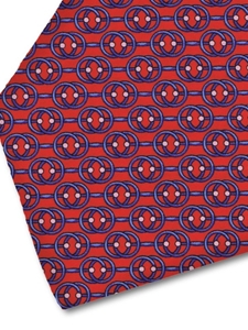 Red and Blue Sartorial Silk Tie | Italo Ferretti Fine Ties Collection | Sam's Tailoring