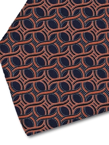Navy and Red Sartorial Silk Tie | Italo Ferretti Fine Ties Collection | Sam's Tailoring