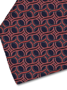 Red, Black and Navy Sartorial Silk Tie | Italo Ferretti Fine Ties Collection | Sam's Tailoring