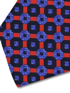 Red, Blue and Navy Sartorial Silk Tie | Italo Ferretti Fine Ties Collection | Sam's Tailoring