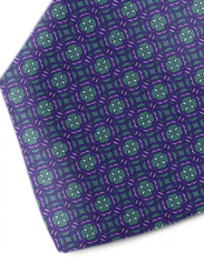 Blue, Green & Violet Sartorial Silk Tie | Italo Ferretti Ties Collection | Sam's Tailoring Fine Men Clothing