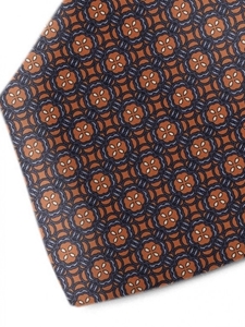 Orange, Black & Blue Sartorial Silk Tie | Italo Ferretti Ties Collection | Sam's Tailoring Fine Men Clothing