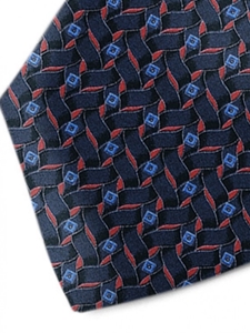 Black, Red & Navy Sartorial Silk Tie | Italo Ferretti Ties Collection | Sam's Tailoring Fine Men Clothing