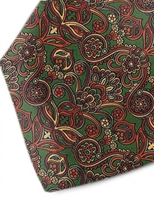 Green, Wine & Orange Sartorial Silk Tie | Italo Ferretti Ties Collection | Sam's Tailoring Fine Men Clothing