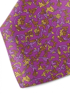 Lavender and Orange Sartorial Silk Tie | Italo Ferretti Ties Collection | Sam's Tailoring Fine Men Clothing