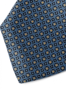 Blue, Orange & Black Sartorial Silk Tie | Italo Ferretti Ties Collection | Sam's Tailoring Fine Men Clothing