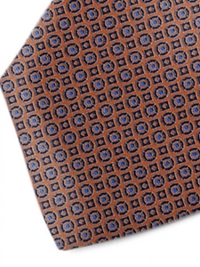 Orange, Sky & Black Sartorial Silk Tie | Italo Ferretti Ties Collection | Sam's Tailoring Fine Men Clothing