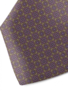 Lavender and Tan Floral Sartorial Silk Tie | Italo Ferretti Ties Collection | Sam's Tailoring Fine Men Clothing