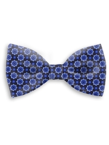 Navy and Blue Floral Sartorial Silk Bow Tie | Bow Ties Collection | Sam's Tailoring Fine Men Clothing
