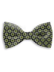Navy and Green Floral Sartorial Silk Bow Tie | Bow Ties Collection | Sam's Tailoring Fine Men Clothing