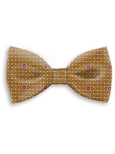 Tan, Brown & Pink Sartorial Silk Bow Tie | Bow Ties Collection | Sam's Tailoring Fine Men Clothing