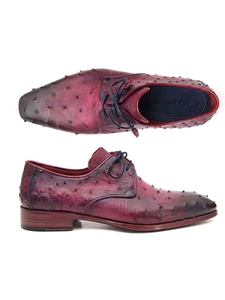 Lilac Genuine Ostrich Debry Men Shoe | Fine Men Derby Shoes | Sam's Tailoring Fine Men Clothing