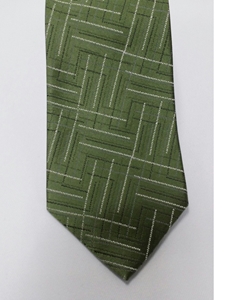 Green, Black and White Pattern Silk Tie | Jane Barnes Silk Ties | Sam's Tailoring Fine Men's Clothing