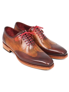 Brown & Camel Goodyear Welted Wingtip Oxford | Men's Oxford Shoes Collection | Sam's Tailoring Fine Men Clothing