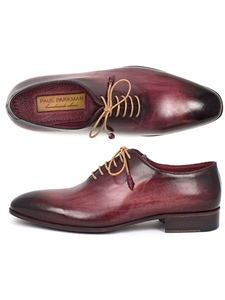 Burgundy Wholecut Plan Toe Men Oxford | Men's Oxford Shoes Collection | Sam's Tailoring Fine Men Clothing