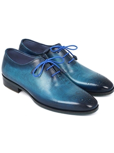 Blue & Navy Medallion Toe Men Oxford | Men's Oxford Shoes Collection | Sam's Tailoring Fine Men Clothing