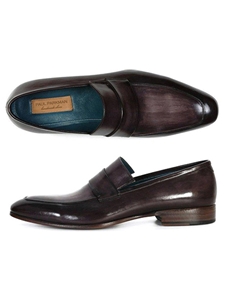 Black & Gray Hand Painted Men's Loafer | handmade Men Loafers | Sam's Tailoring Fine Men's Clothing