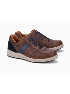 Chestnut Smooth Leather Men's Suede Sneaker | Mephisto Men's Sneakers | Sams Tailoring Fine Men Clothing