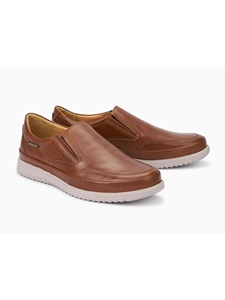 Hazelnut Smooth Leather Men's Slip-on Shoe | Mephisto Loafers Collection | Sam's Tailoring Fine Men Clothing