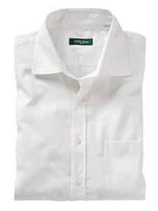 White Herringbone Long Sleeve Men Sport Shirt | Bobby Jones Shirts Collection | Sams Tailoring Fine Men's Clothing