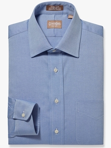 Blue Pinpoint Medium Spread Dress Shirt | Dress Shirts Collection | Sam's Tailoring Fine Men Clothing