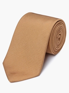 Tan Silk Cotton Blend Textured Tie | Fine Ties Collection | Sam's Tailoring Fine Men Clothing