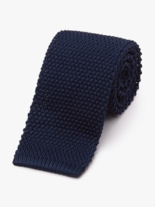 Navy Men's Classic Silk Knit Tie | Fine Ties Collection | Sam's Tailoring Fine Men Clothing