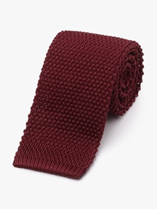 Burgundy Men Classic Silk Knit Tie | Fine Ties Collection | Sam's Tailoring Fine Men Clothing