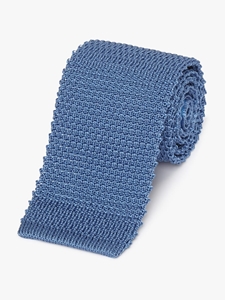 Blue Men's Classic Silk Knit Tie | Fine Ties Collection | Sam's Tailoring Fine Men Clothing