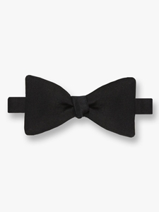 Black Satin Silk Men's Bow Tie | Bow Ties Collection | Sam's Tailoring Fine Men Clothing