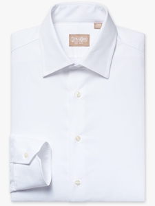 White Mini Twill Medium Spread Big And Tall Shirt | Big And Tall Shirts Collection | Fine Men Clothing